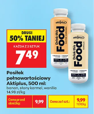 Posiłek pełnowartościowy Aktiplus słony karmel promocja w Biedronka