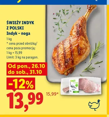 Indyk noga Świeży Indyk z Polski promocja w Lidl
