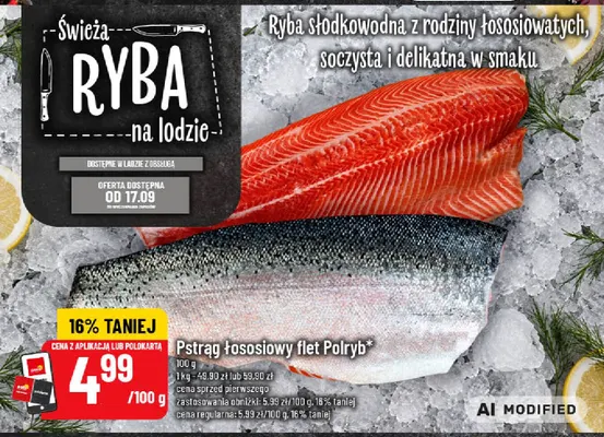 Pstrąg łososiowy filet Polryb promocja w POLOmarket