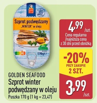 Szprot winter podwędzany w oleju promocja w Aldi