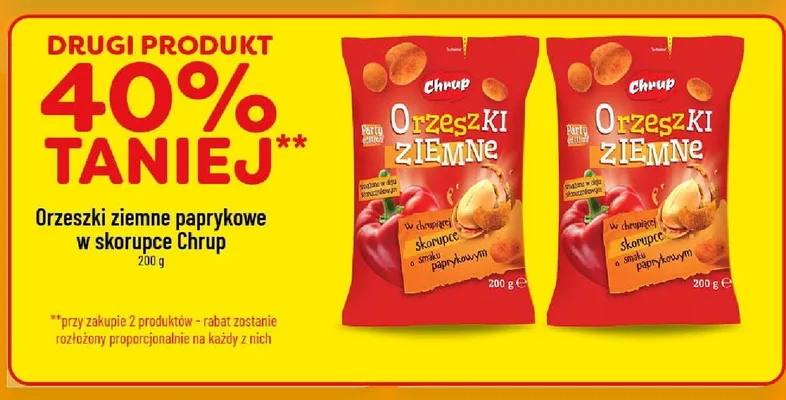 Orzeszki ziemne paprykowe w skorupce Chrup promocja w POLOmarket