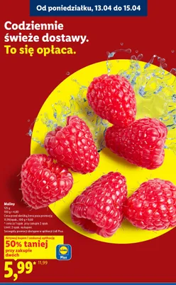 Maliny 125 g promocja w Lidl