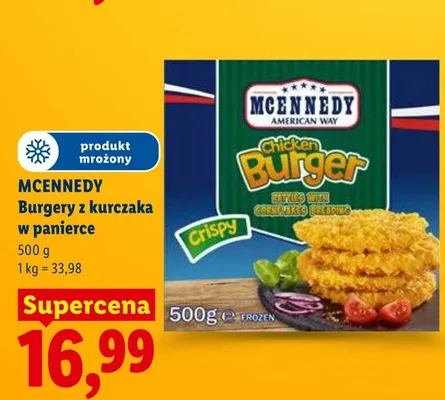 Burgery z kurczaka w panierce MCENNEDY promocja w Lidl