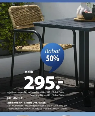 Stolik JUTLANDIA HOBRO S70 x D70 x W73cm promocja w Jysk