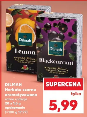 Herbata czarna aromatyzowana różne rodzaje Dilmah promocja w Kaufland