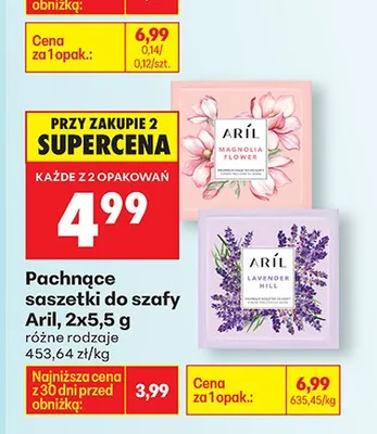 Pachnące saszetki do szafy różne rodzaje promocja w Biedronka