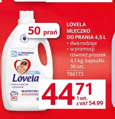 Mleczko do prania Lovela promocja w Selgros