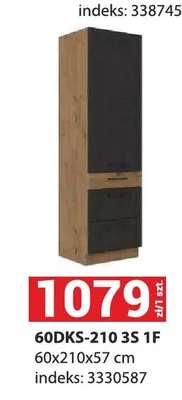 Szafka kuchenna Vigo Grafit 60DKS-210 3S 1F promocja w Merkury Market