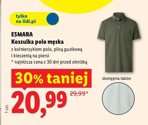 Koszulka polo męska Esmara promocja w Lidl