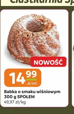 Babka o smaku wiśniowym Społem promocja w Społem Częstochowa