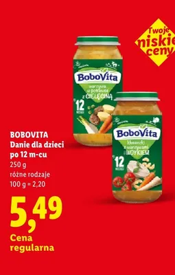 Danie dla dzieci po 12 m-cu kluseczki z warzywami i indykiem BoboVita promocja w Lidl