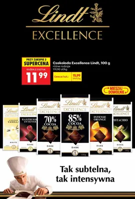 Czekolada Excellence Lindt Raspberry Intense promocja w Biedronka