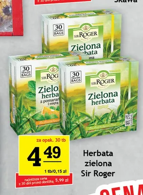 Herbata zielona Sir Roger promocja w Gram Market