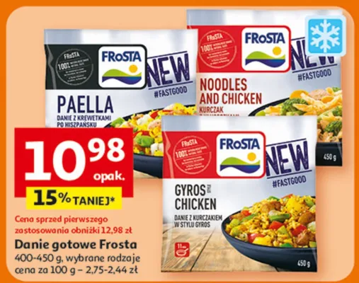 Danie gotowe Frosta 400-450 g wybrane rodzaje promocja w Auchan