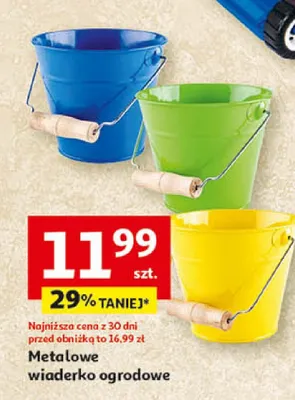 Metalowe wiaderko ogrodowe promocja w Auchan