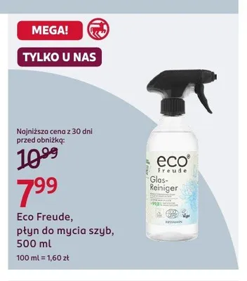 Płyn do mycia szyb Eco Freude Glas-Reiniger promocja w Rossmann