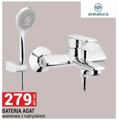 Bateria Agat wannowa z natryskiem promocja w Merkury Market