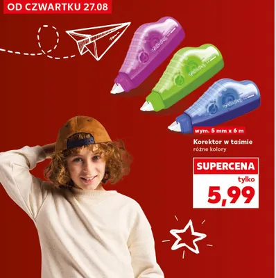 Korektor w taśmie Colorino promocja w Kaufland