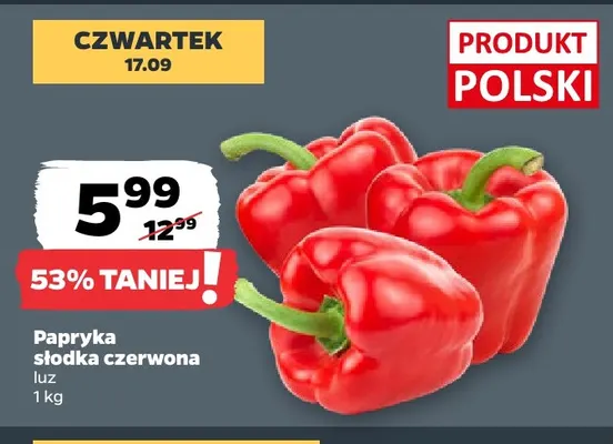 Papryka słodka czerwona promocja w Netto