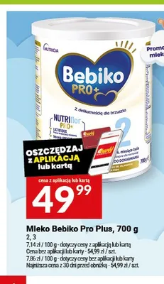 Mleko Bebiko Pro Plus promocja w Twój Market