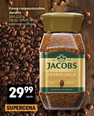 Kawa rozpuszczalna Jacobs Cronat Gold promocja w Delikatesy Centrum