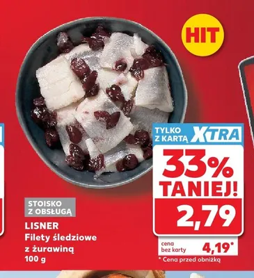 Filety śledziowe z żurawiną Lisner promocja w Kaufland