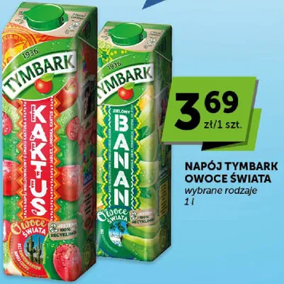 Napój Tymbark Owoce Świata Zielony Banan promocja w Groszek