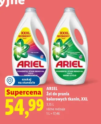 Żel do prania Ariel Mountain Spring Universal XXL promocja w Lidl