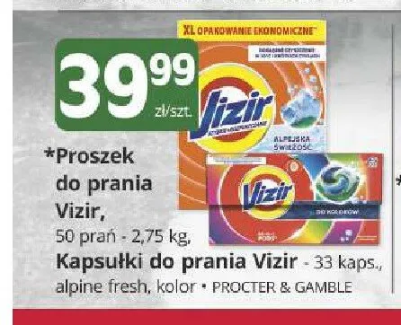 Proszek do prania Vizir promocja w Marketvita