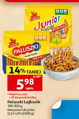 Paluszki Lajkonik klasyczne promocja w Auchan