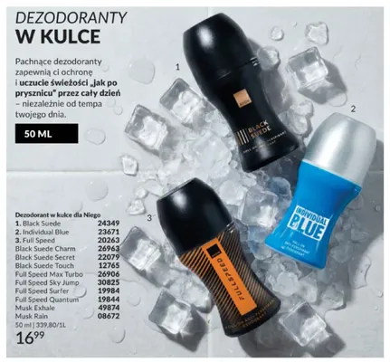 Dezodorant w kulce Avon Black Suede Charm promocja w AVON
