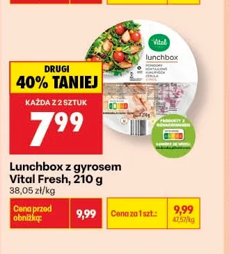 Lunchbox z gyrosem Vital Fresh promocja w Biedronka