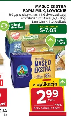 Masło ekstra łowickie promocja w Stokrotka