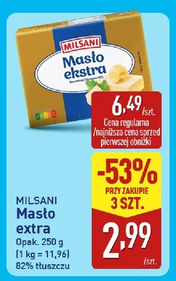Masło ekstra Milsani promocja w Aldi