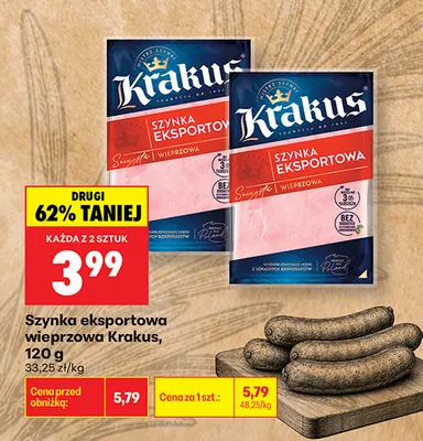 Szynka eksportowa wieprzowa Krakus promocja w Biedronka