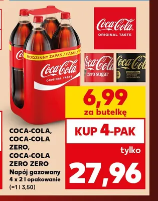 Napój gazowany Coca-Cola Zero Zero 4-pak promocja w Kaufland