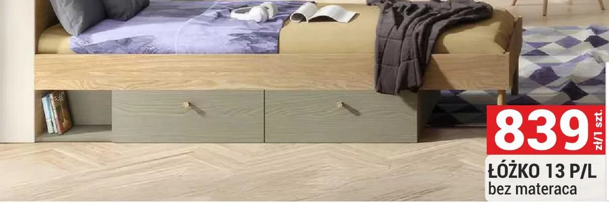 Łóżko 13 P/L bez materaca promocja w Merkury Market
