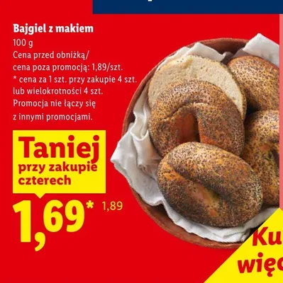 Bajgiel z makiem promocja w Lidl