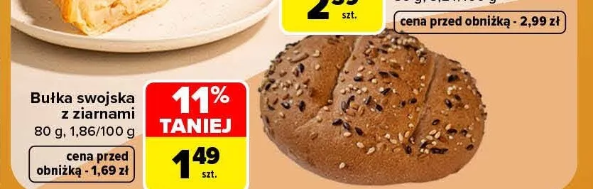 Bułka swojska z ziarnami promocja w Carrefour Market