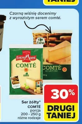 Ser żółty Comté Extra promocja w Carrefour