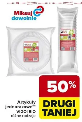 Artykuły jednorazowe różne rodzaje promocja w Carrefour