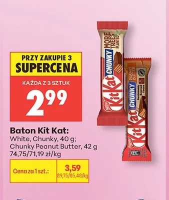 Baton Kit Kat Chunky Peanut Butter promocja w Biedronka