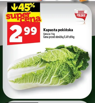 Kapusta pekińska promocja w TOPAZ