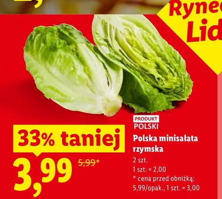 Minisałata rzymska polska promocja w Lidl