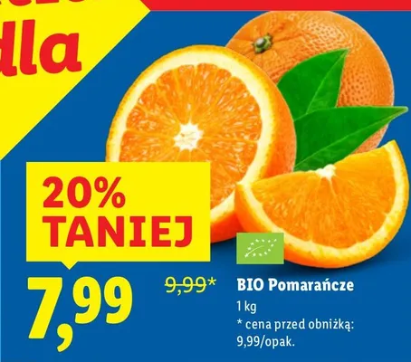 Pomarańcze bio promocja w Lidl