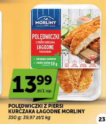 Polędwiczki z piersi kurczaka łagodne Morliny promocja w ABC