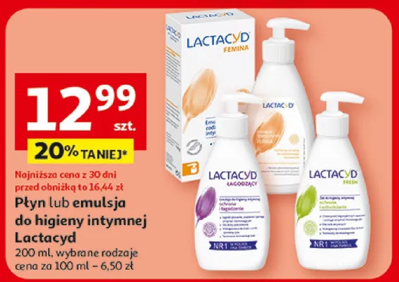 Emulsja do higieny intymnej Lactacyd promocja w Auchan