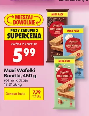 Maxi Wafelki Bonitki promocja w Biedronka