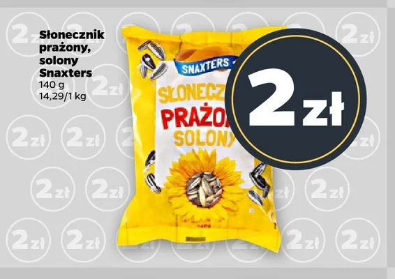 Słonecznik prażony solony Snaxters promocja w Netto