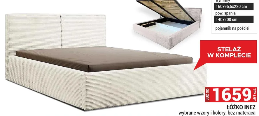Łóżko Inez promocja w Merkury Market